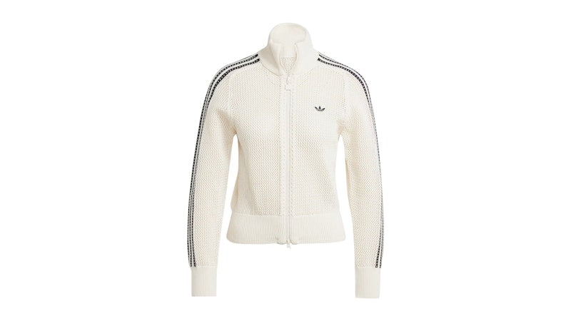 adidas Women's Premium Crochet Track Top (Asia Sizing) Wonder White