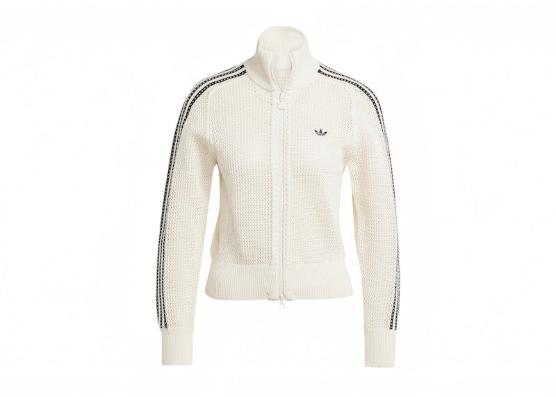 adidas Women's Premium Crochet Track Top Wonder White