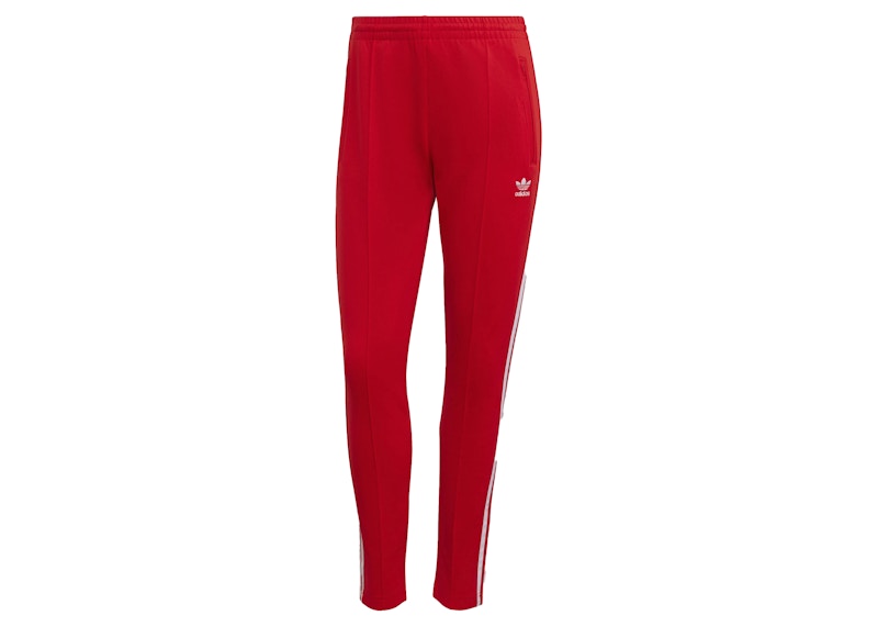 adidas Women's Primeblue SST Track Pants Vivid Red