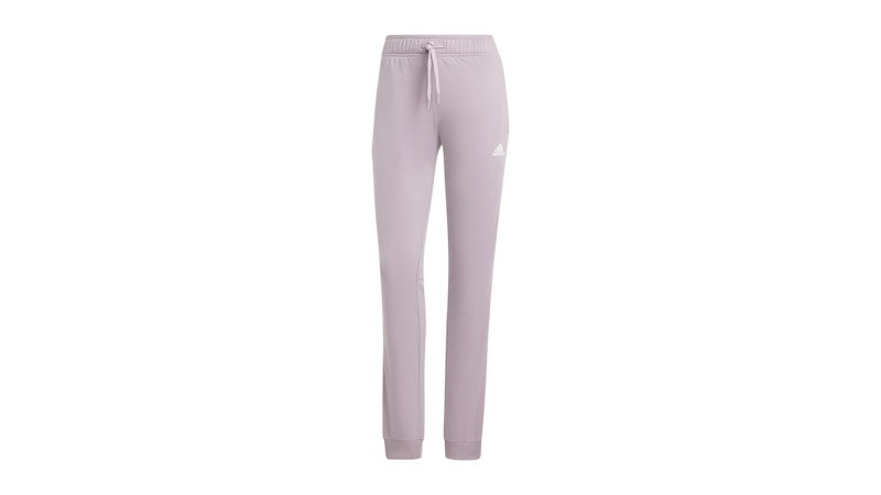 adidas Women's Primegreen Essentials Warm Slim Tapered 3-Stripes Track Tracksuit Bottoms Preloved Fig