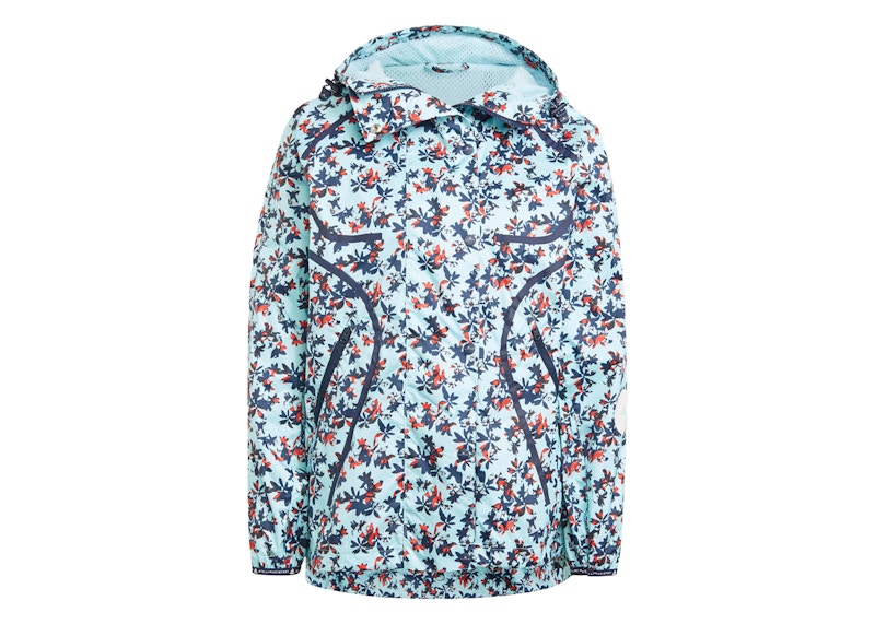 adidas Women's Stella Mccartney Floral-Print Jacket Blue