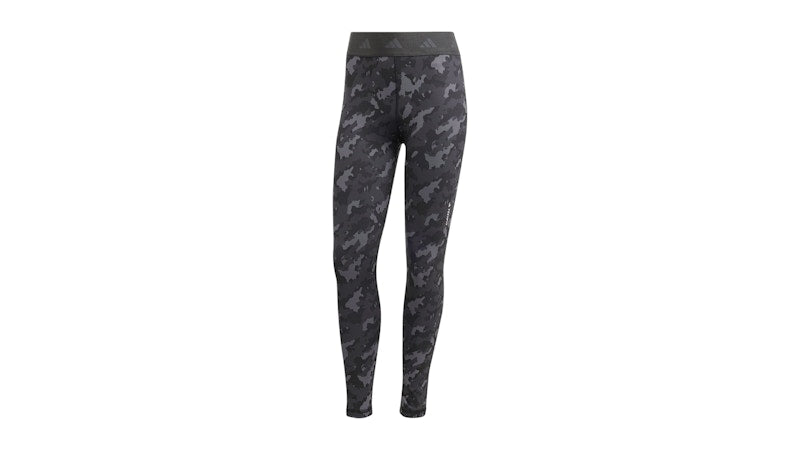 adidas Women's Techfit Camo 7/8 Leggings Grey Six/Carbon