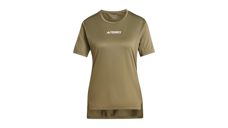 adidas Women's Terrex Multi T-Shirt Olive Strata