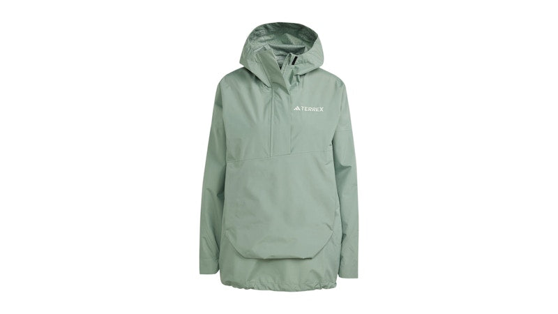 adidas Women's Terrex Xploric .5L Climaproof Anorak Silver Green