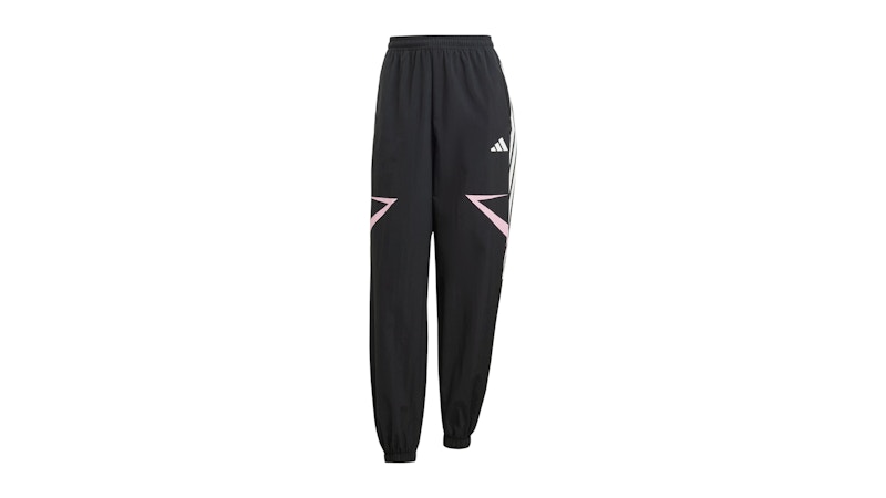 adidas Women's Tiro Cut 3-Stripes Color Block Cuffed Pants Black/True Pink