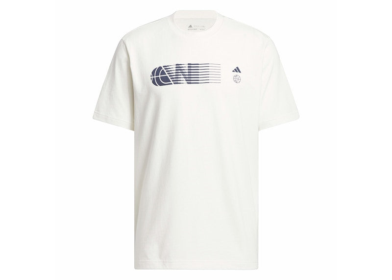 adidas Worldwide Hoops City Graphic Tee Off White