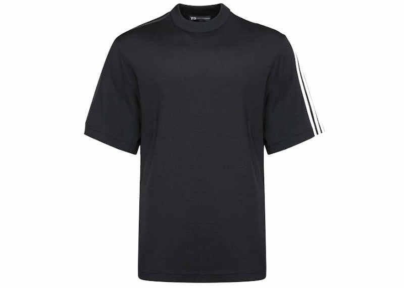 adidas Y-3 3 Stripes Short Sleeve Sweater Black/White