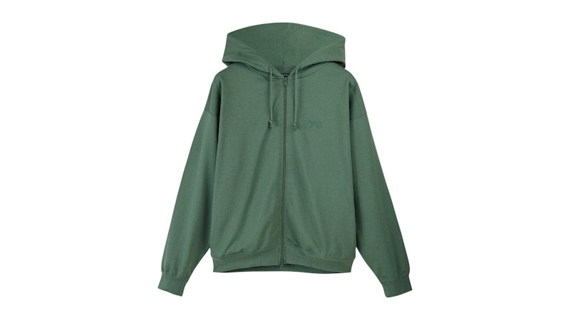 adidas Y-3 French Terry Zip Hoodie Green Oxide
