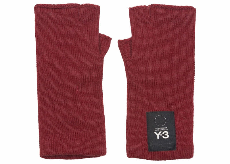 adidas Y-3 Logo Gloves Red