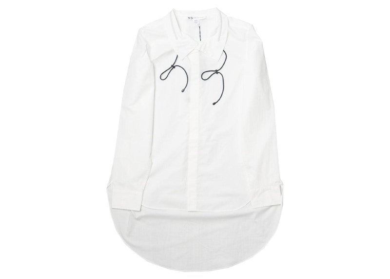 adidas Y-3 Women Tie-Cord Shirt White/Black