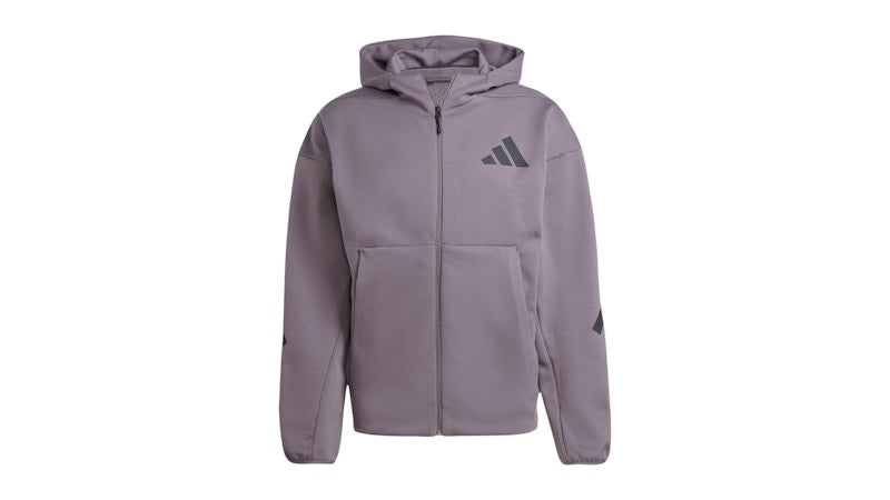 adidas Z.N.E. Full-Zip Hooded Track Jacket Grey Strata