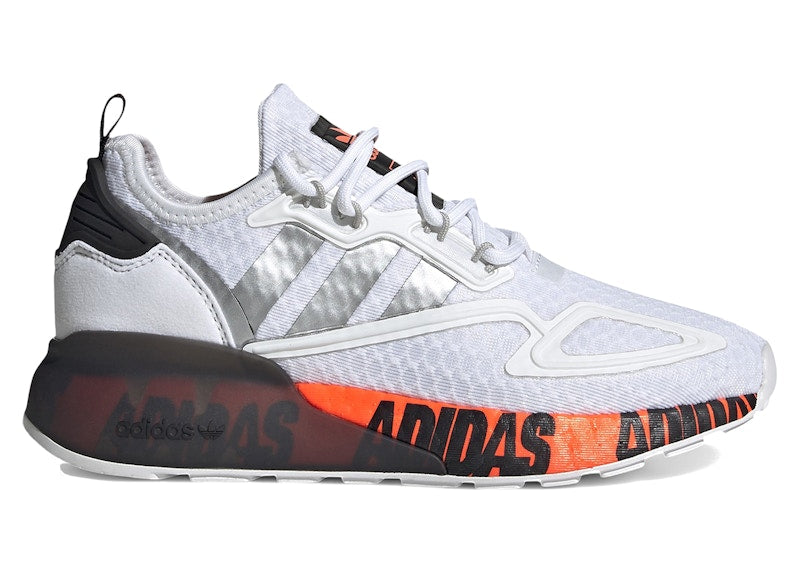 adidas ZX 2K Boost Cloud White Silver Metallic Core Black (GS)