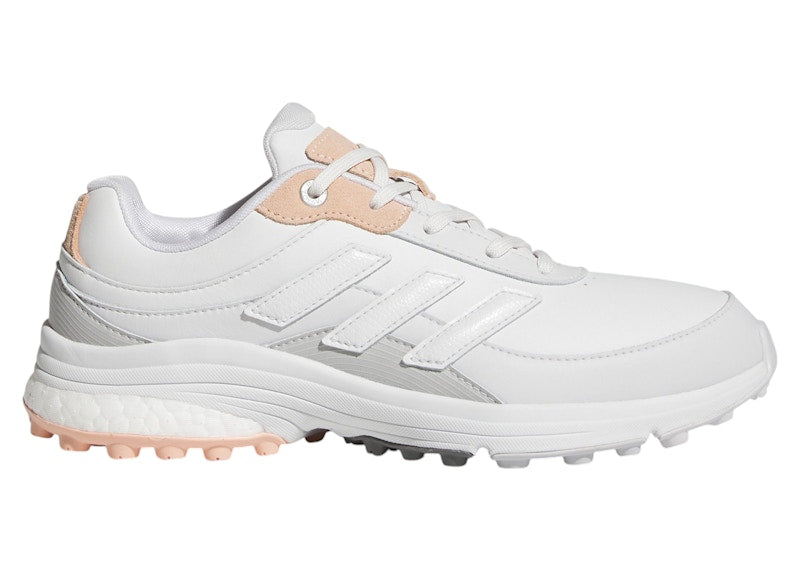 adidas Zoysia Spikeless Golf Dash Grey Crystal White Powder Coral (Women's)
