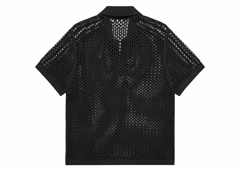 adidas x Edison Chen Crochet Polo Shirt Charcoal