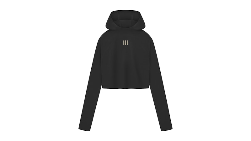 adidas x Fear of God Athletics Women's Crop Pullover Hoodie Black