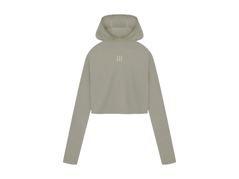 adidas x Fear of God Athletics Women's Crop Pullover Hoodie Clay