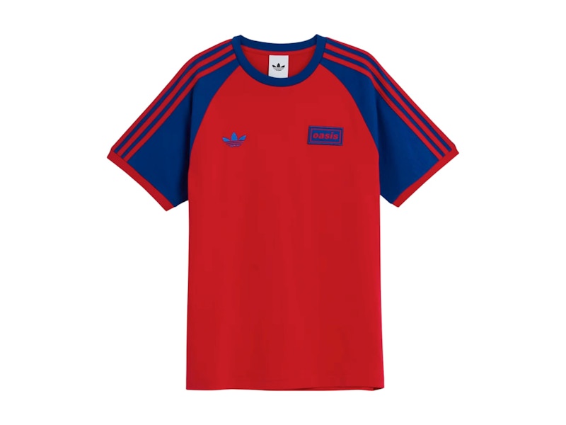 adidas x Oasis Tour 3-Stripes T-Shirt Better Scarlet