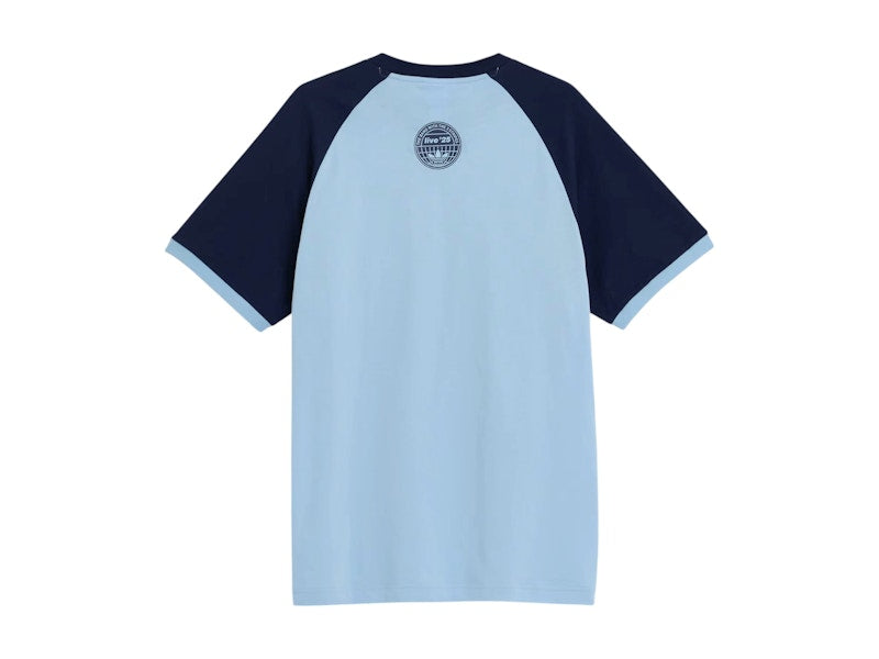 adidas x Oasis Tour 3-Stripes T-Shirt Clear Sky/Night Indigo