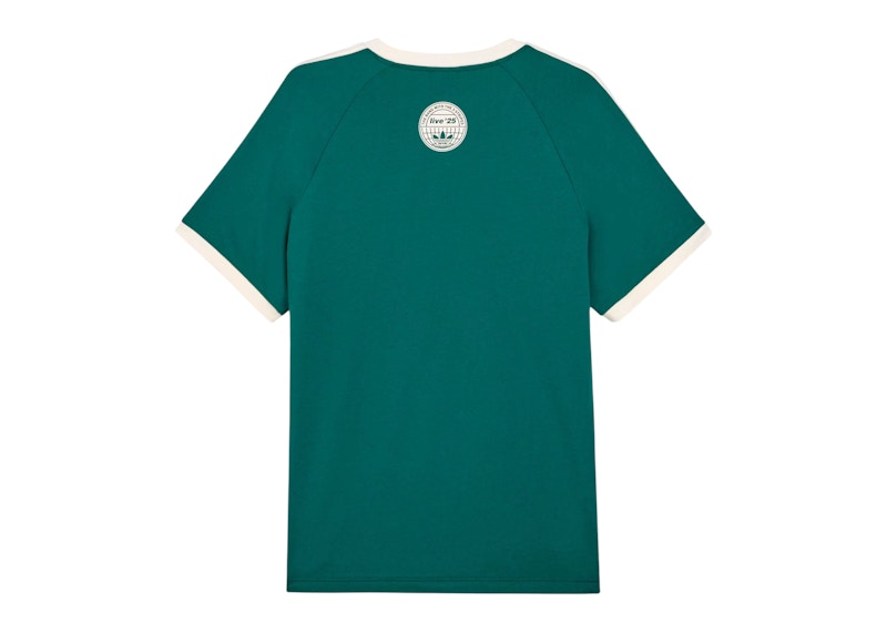adidas x Oasis Tour 3-Stripes T-shirt Collegiate Green/Cream White
