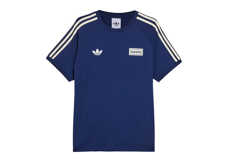 adidas x Oasis Tour 3-Stripes T-shirt Night Indigo/Cream White