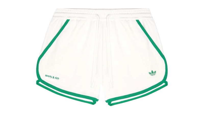 adidas x Sporty & Rich Track Short Off White/Court Green