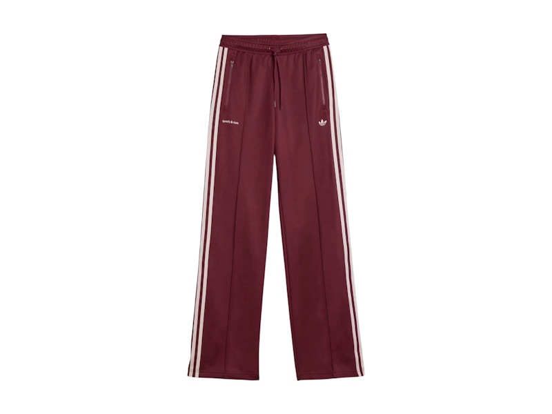 adidas x Sporty & Rich Women's Track Pants Maroon