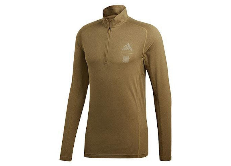 adidas x Undefeated Running Half-Zip Sweatshirt Khaki/Tactile Khaki
