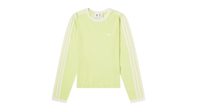 adidas x Wales Bonner Knit Long Sleeve T-shirt Semi Frozen Yellow/Chalk White
