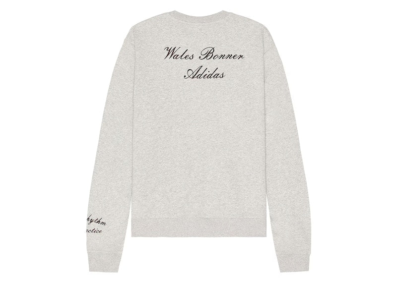 adidas x Wales Bonner L/S Crew Sweatshirt Heather Grey