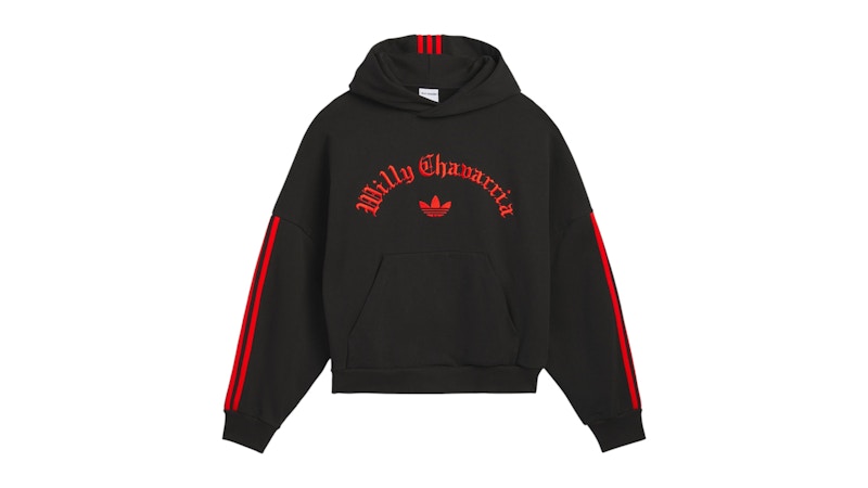 adidas x Willy Chavarria Fleece Hoodie (Asia Sizing) Black/Red