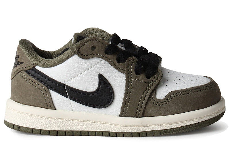 Jordan 1 Retro Low Medium Olive Summit White Sail Black