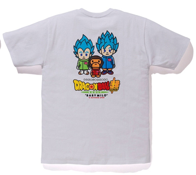 BAPE x Dragonball Super Son Goku & Vegeta Tee White