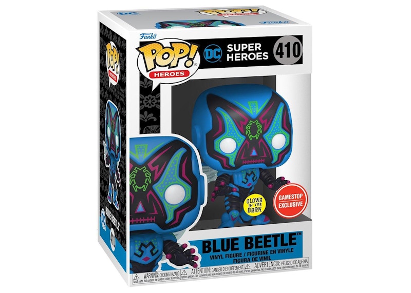 Funko Pop! Heroes DC Super Heroes Blue Beetle GITD GameStop Exclusive Figure #410