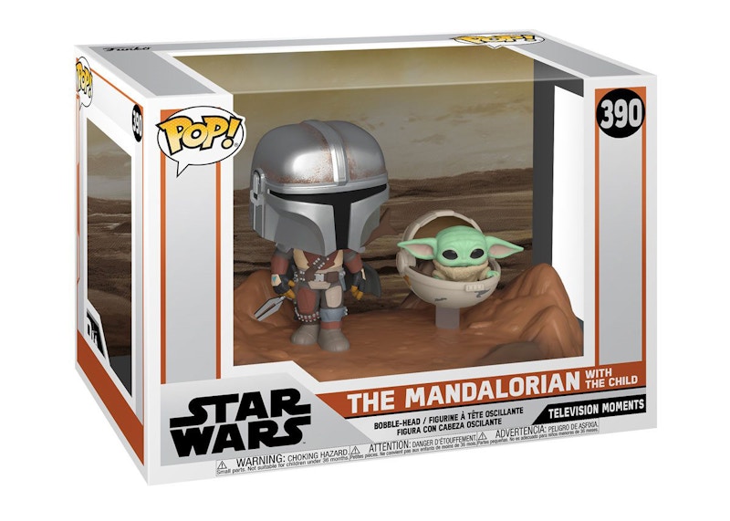 Funko Pop! Star Wars The Mandalorian with the Child Television Moments Figure #390