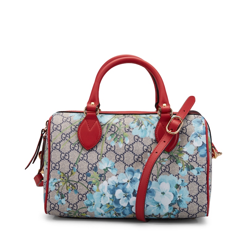 Gucci Boston GG Supreme Blooms Small Blue/Red