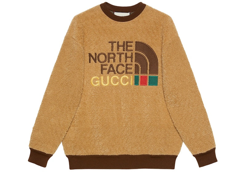 Gucci x The North Face Faux Fur Sweatshirt Brown
