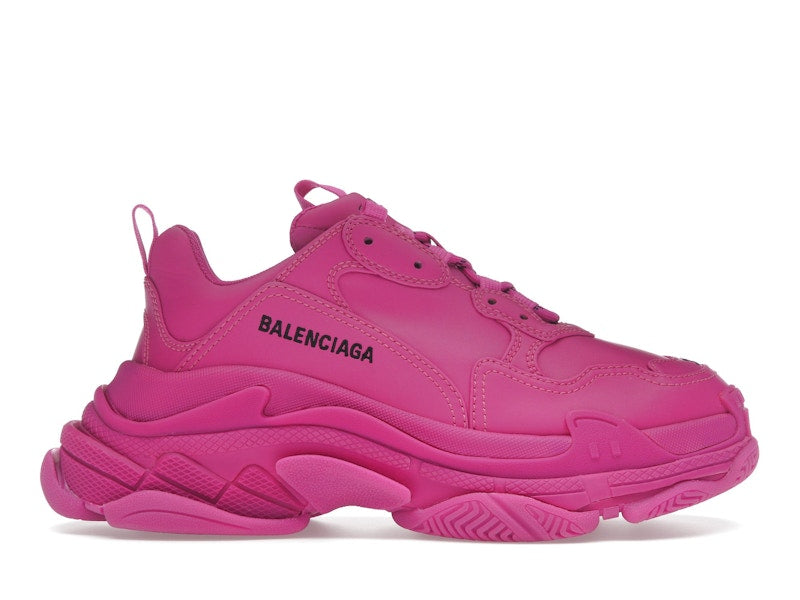 Balenciaga Triple S Faux Leather Dark Pink (Women's)