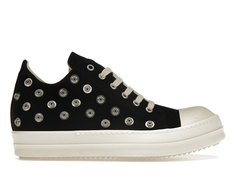 Rick Owens DRKSHDW Low Sneaks Eyelet Black Milk