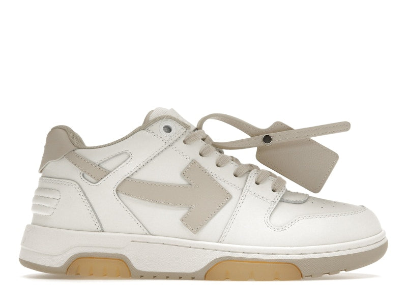 OFF-WHITE Out Of Office OOO Low Tops White Beige