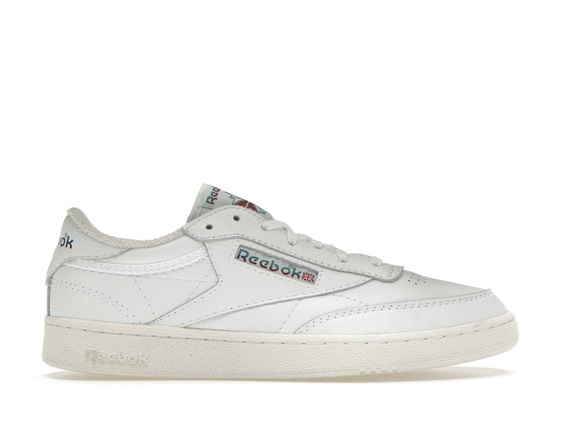 Reebok Club C 85 White Teal Burgundy Logo