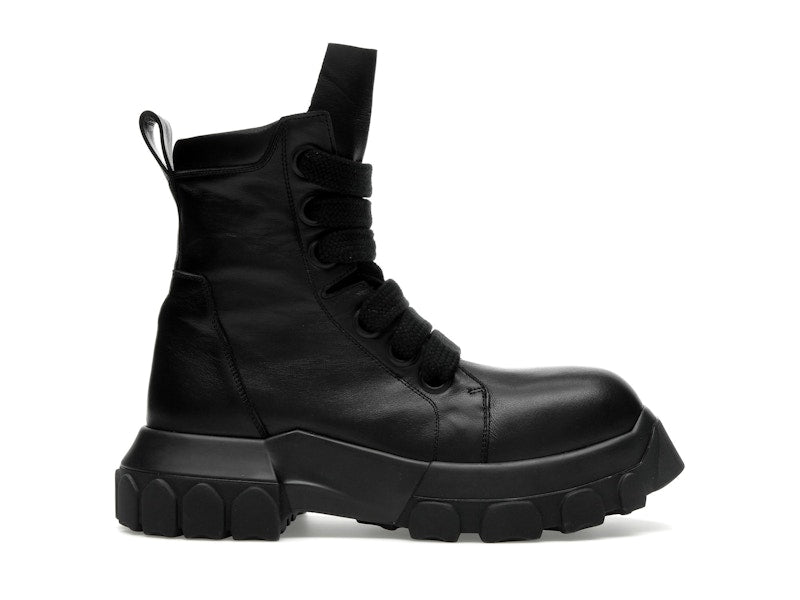 Rick Owens Lido Jumbo Laced Bozo Tractor Black