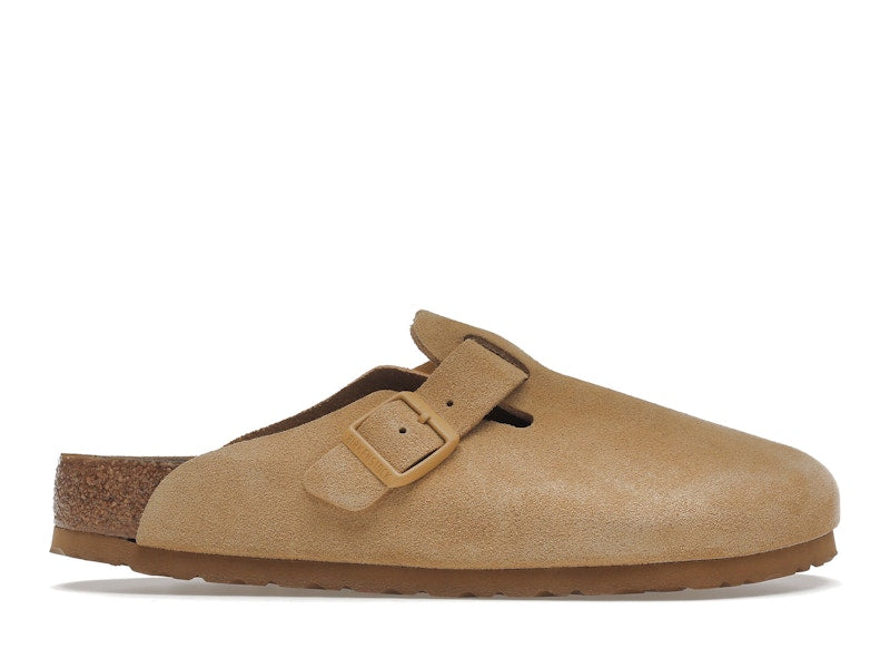 Birkenstock Boston Soft Footbed Suede Latte Cream