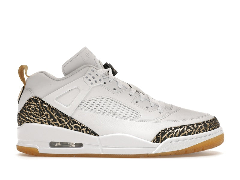 Jordan Spizike Low White Metallic Gold