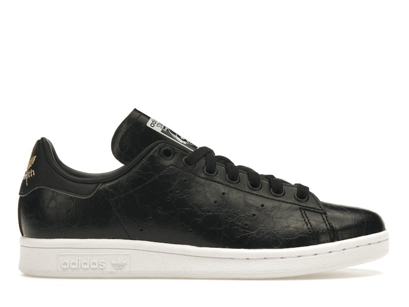 adidas Stan Smith Cracked Leather Black Gold (Women's)