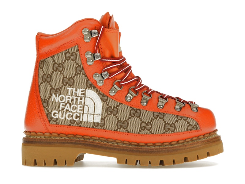 Gucci x The North Face Canvas Leather Boot Beige Orange (Women's)