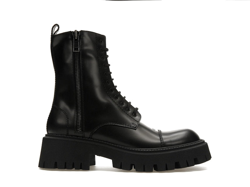Balenciaga Tractor 20mm Zip Up Boot Black