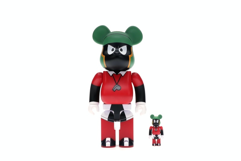 Bearbrick Marvin The Martian 100% & 400% Set Black/Red