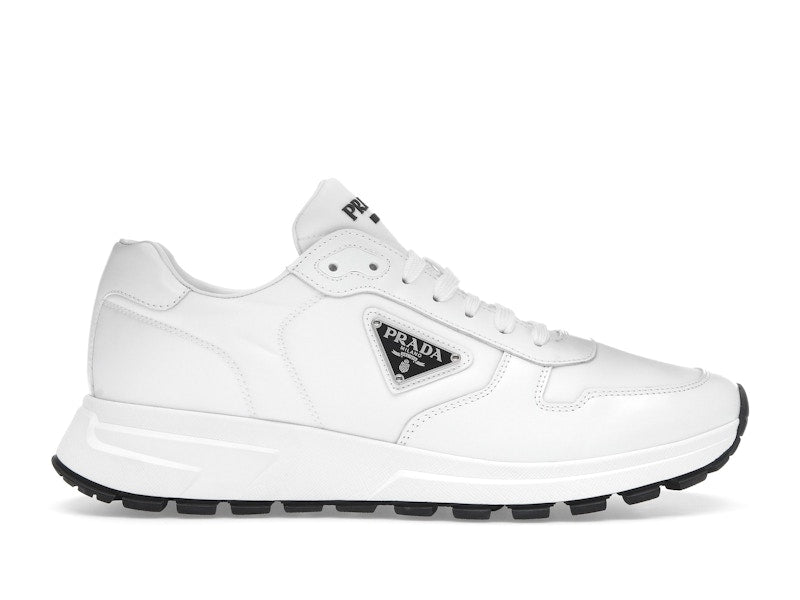 Prada PRAX 01 Sneakers Re-Nylon Brushed Leather White Black