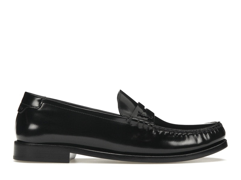 Saint Laurent Le Loafer Penny Slippers Black Leather