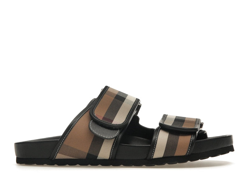 Burberry Check Sandals Birch Brown Black